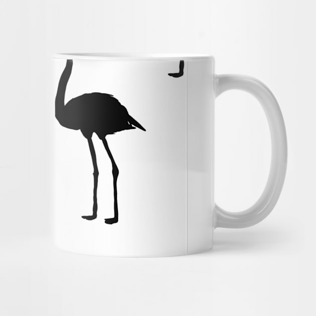 Monochrome Flamingos by OneThreeSix